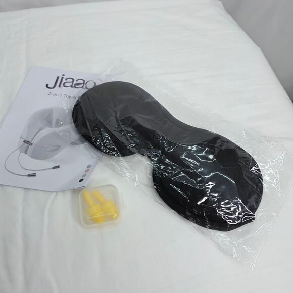 JiaaoTravel Neck Pillow Eye Masks& Ear Plug Memory Foam U Shaped Travel Airplane - Picture 5 of 7